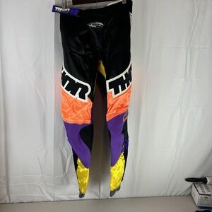 VTG Thor Velocity Aramid Fiber Motocross Pants Mens 32 Black Orange Purple Gear